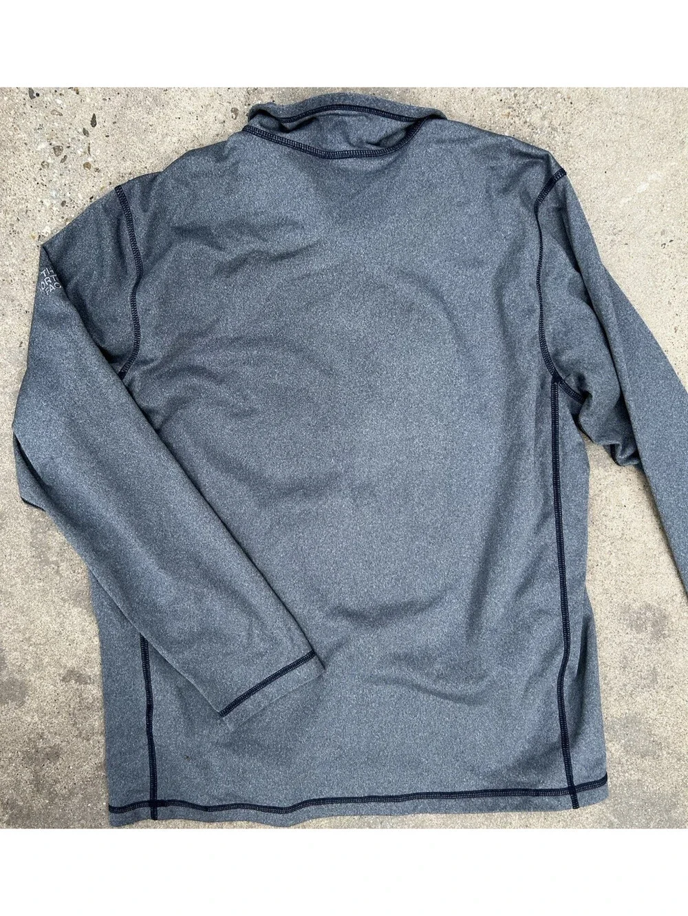 North Face Pullover Mens Medium Grey Tech 1/4 Zip Fleece Modelo Football Branded